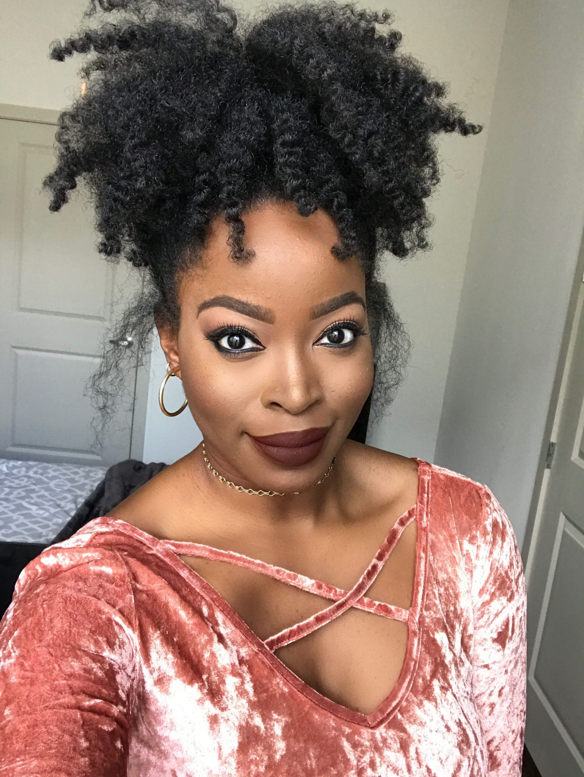 afro puff with twist out