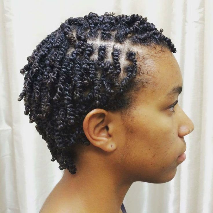short afro with twists