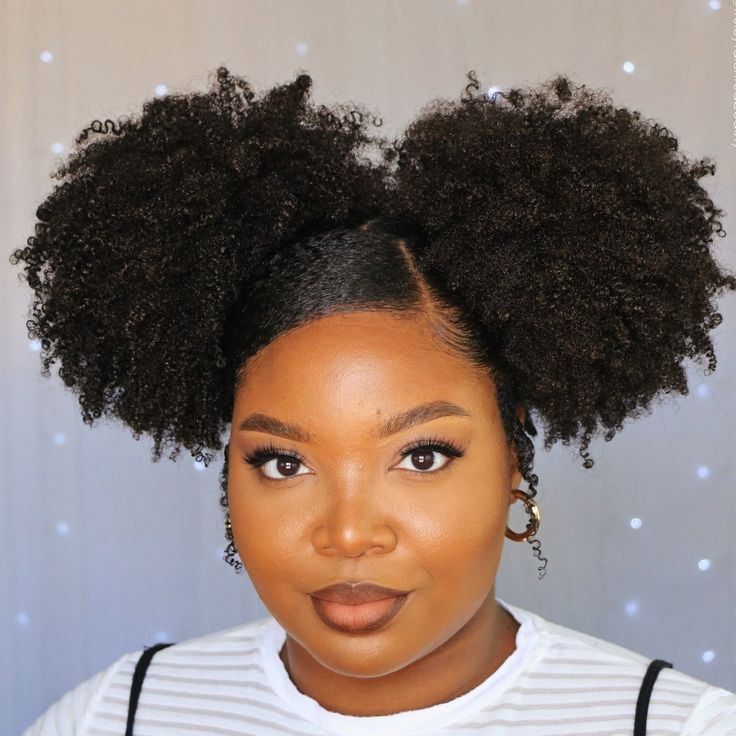 natural curly puff